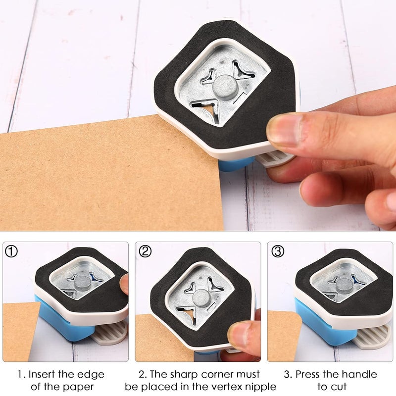 Looneng 3 Way Rounded Corner Punch, 4mm, 7mm, 10mm 3 in 1 Corner Cutter for Paper Crafts, Laminator, Cardstock, DIY Projects, Photocards, Card Making and Scrapbooking - Image 4